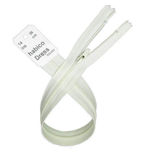 Image of Dress Zip - 36cm - Cream