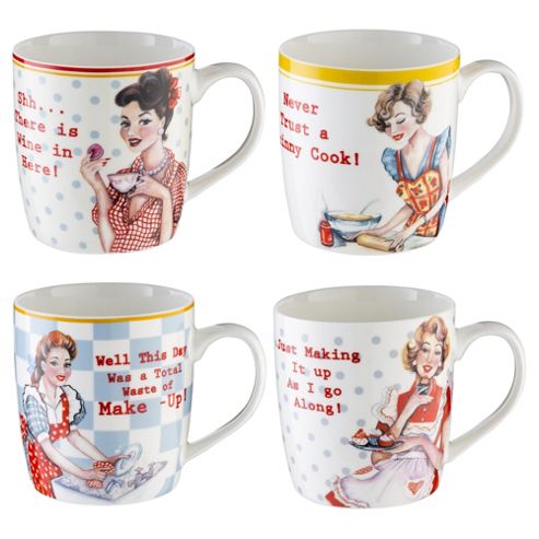 Image of Retro Ladies 4 Pack Mugs