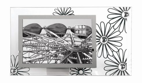 Image of Sixtrees Hurley 6 Glass Mirror Flowers Photo Frame - 26" H X 15.5" W X 3" D