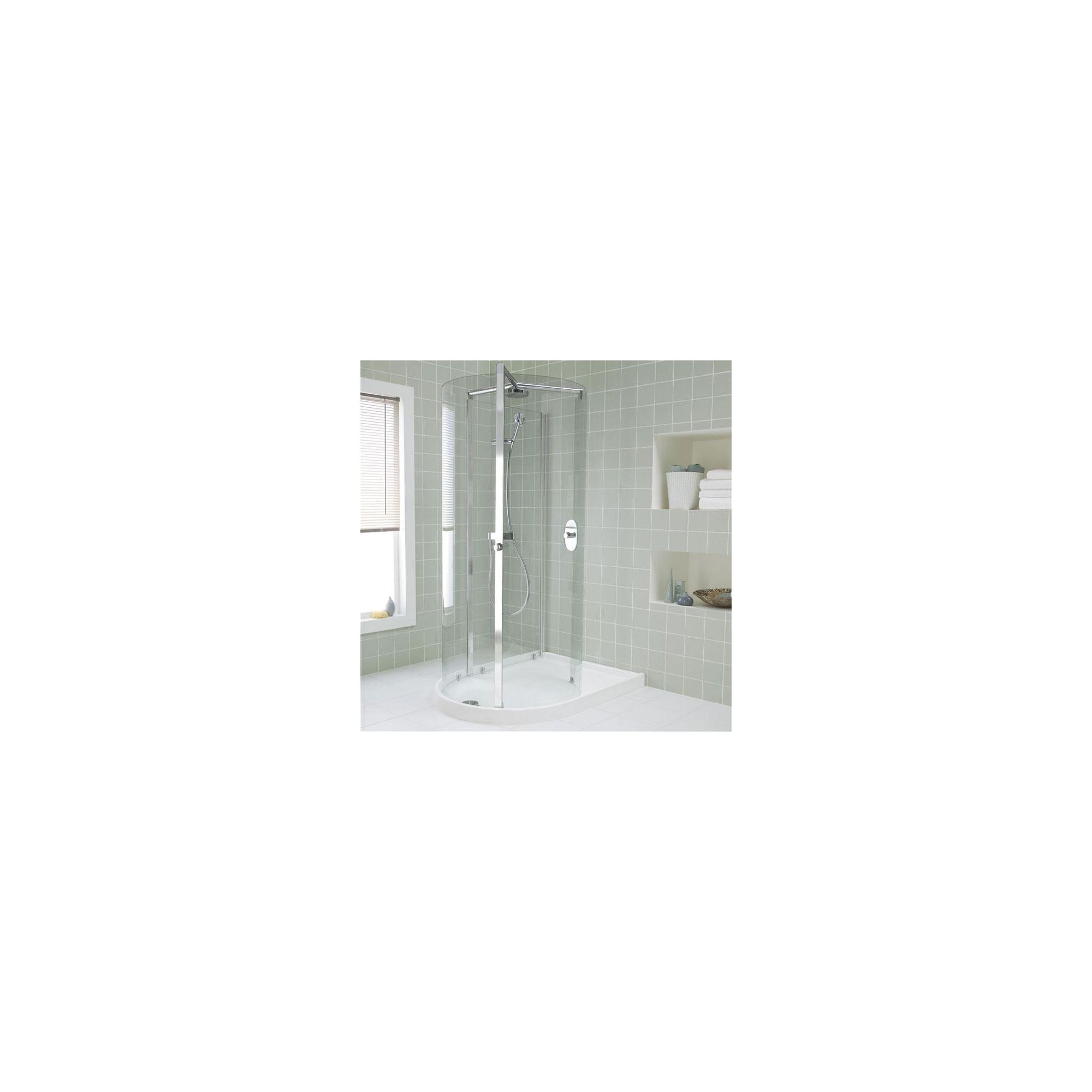 Ideal Standard Serenis Peninsular 360 Degree Shower Enclosure, including Fittings, 1532mm x 1100mm, Low Profile Tray, Left Handed at Tesco Direct