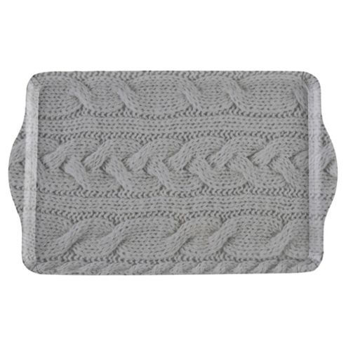 Image of Tesco Cable-knit Print Dinner Tray