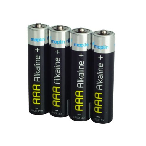 Image of Maplin Aaa Battery Alkaline Extra Long Life Lr03 - Pack Of 4
