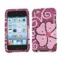 Premuim FunkGem (Pink Black) Shamrock Baby 2 Part Case & Screen Protector - Apple iPod Touch 4