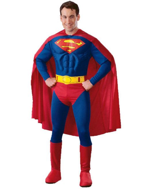 Image of Discontinued - Superman Deluxe Mucle Chest - Adult Costume Size: 34-36