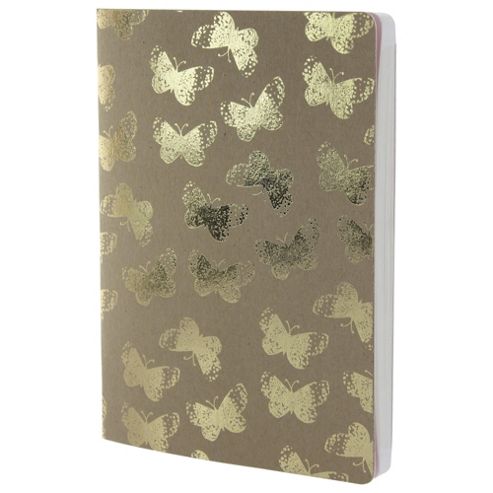 Image of Gold Foil Butterfly A5 Notebook
