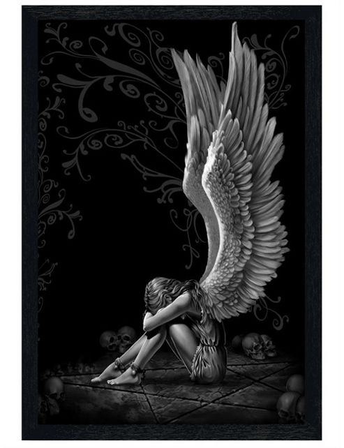 Image of Spiral Black Wooden Framed Enslaved Angels Poster