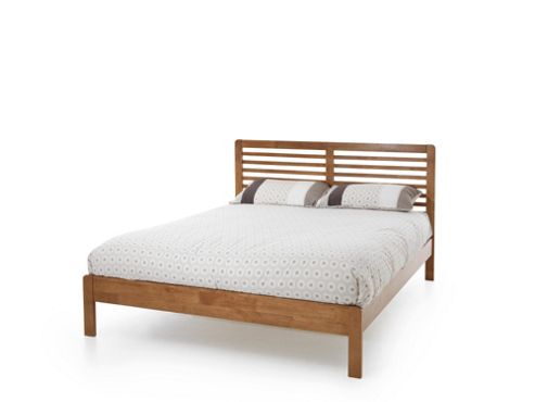 Image of Serene Furnishings Esther Bed Framestead - Honey Oak - Double (4' 6")
