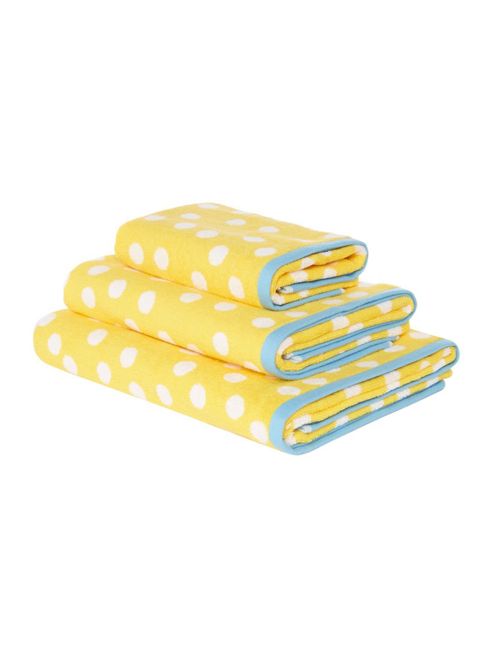Image of Yellow Polka Dot Bath Sheet