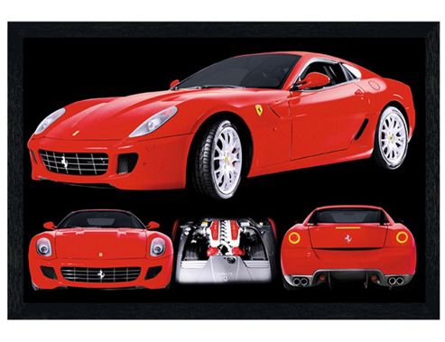 Image of Black Wooden Framed Ferrari 599 Gtb Fiorano Poster