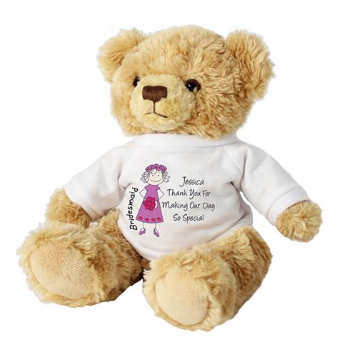 Image of Personalised Pretty Dress Bridesmaid Wedding Bear