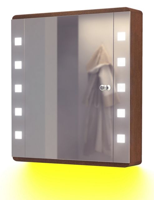 Image of Ambient Solid Oak Bathroom Cabinet With Demister, Sensor & Shaver Socket K4dy