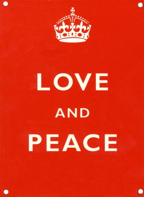 Image of Love & Peace Tin Sign