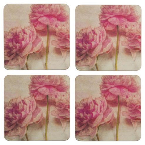 Image of Tesco Couture Rose Coaster 4 Pack