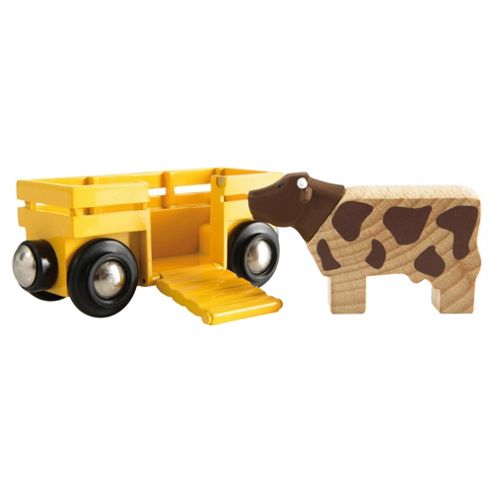 Image of Brio Cow & Wagon, Wooden Toy