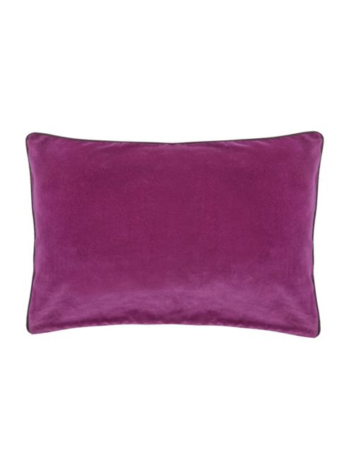Image of Pied A Terre Velvet Contrast Cushion, Plum