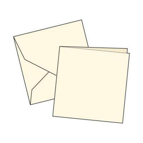 Image of Cards Single Fold Small (115 X 115 Mm) Square Cream 100 Pk
