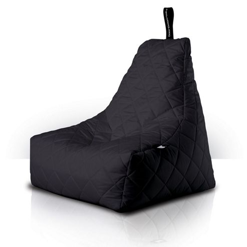 Image of Luxury Quilted Bean Bag - Black