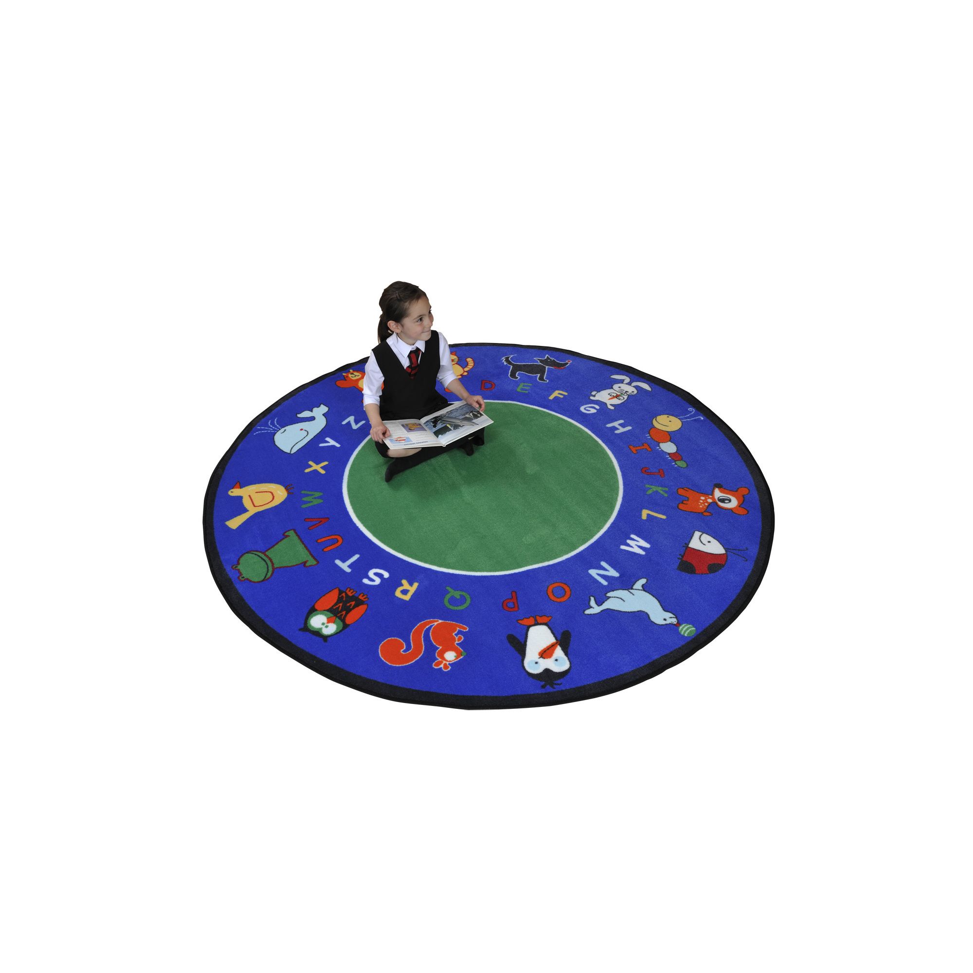 Liberty House Toys ABC Animals Rug - Round at Tesco Direct