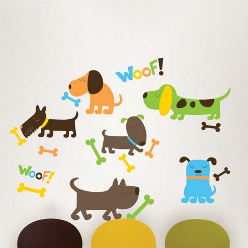 Image of Wallpops!kids Puppy Love Kids Wall Sticker Kit