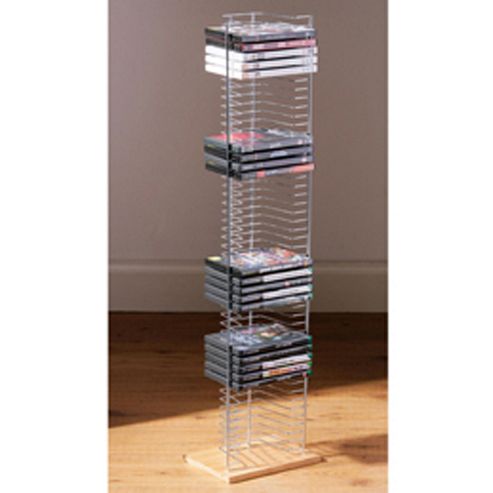 Image of Free Standing Dvd Storage Rack - Silver