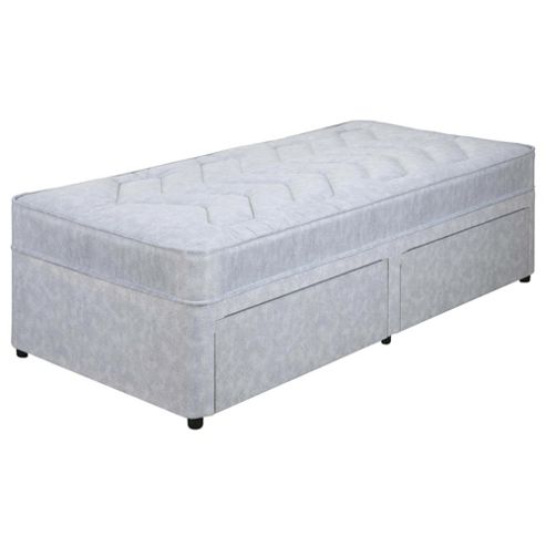 Image of Tesco Everyday Value Open Coil 2 Drawer Storage Divan Single