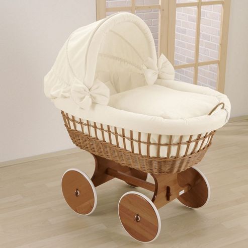 Image of Leipold Wendy Wicker Hood Crib In Cream