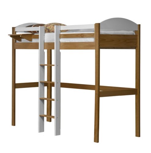 Image of Maximus High Sleeper Central Ladder Antique With White Details