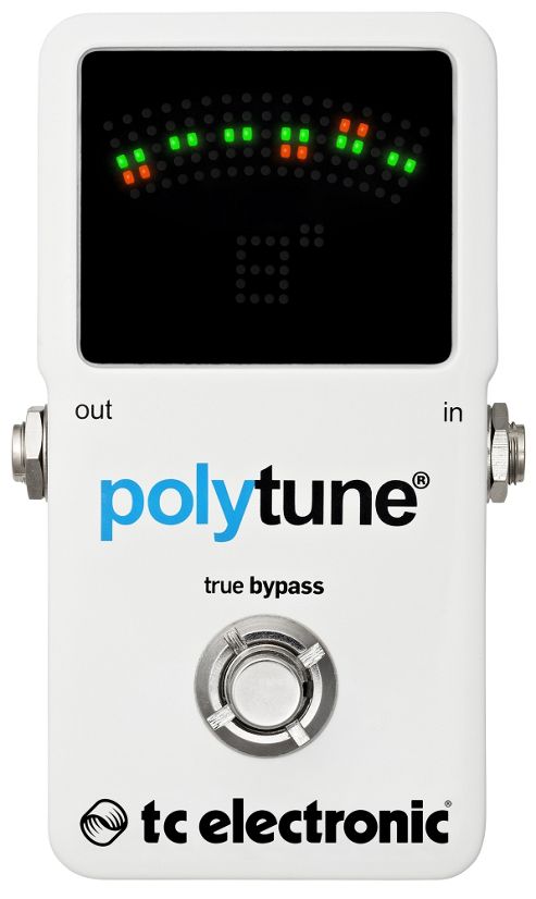 Image of Tc Electronic Polytune 2 White Chromatic Guitar / Bass Tuner