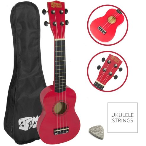 Image of Red Star Soprano Ukulele In Red