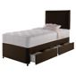 Rest Assured Memory 2 Drawer Single Divan and Headboard Chestnut