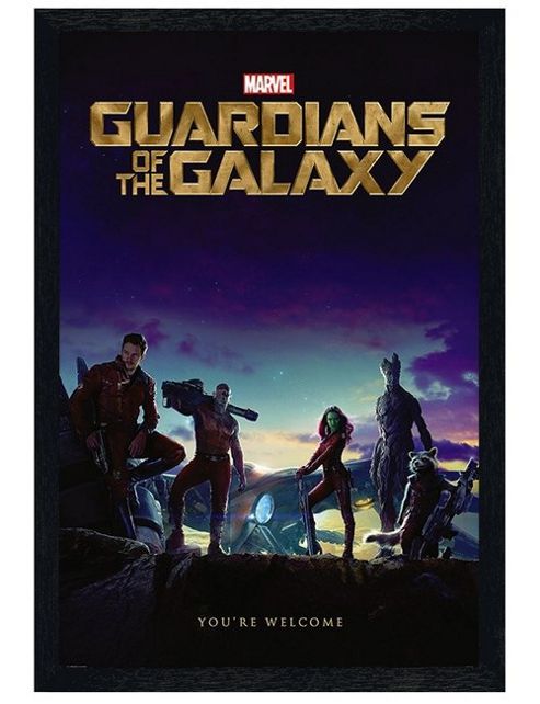 Image of Black Wooden Framed Guardians Of The Galaxy You're Welcome Poster