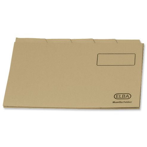 Image of Elba Tabbed Folder Recycled Heavyweight 285gsm Foolscap