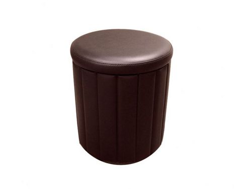 Image of Time Living Milano Storage Stool - Brown