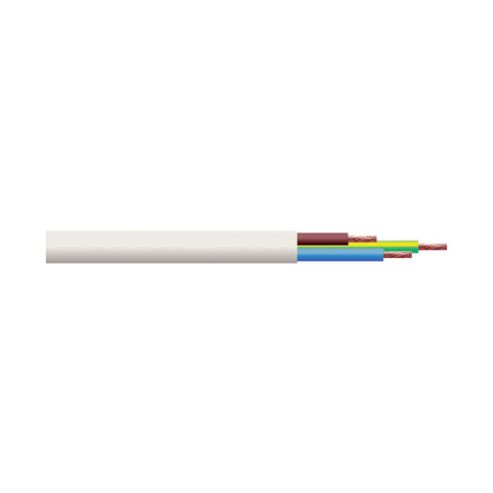 Image of 3-core Mains Power Cable Lead Wire 3a White 1m