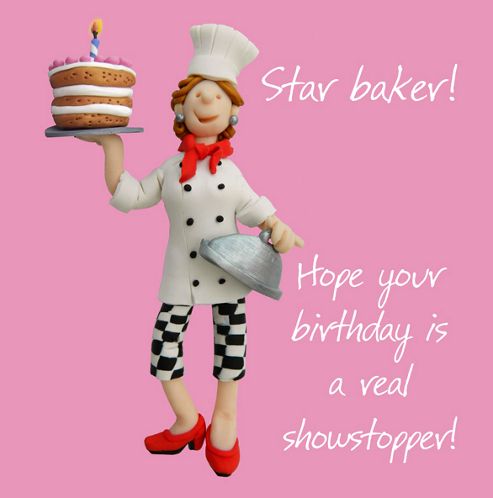 Image of Holy Mackerel Greeting Card - Star Baker Birthday, Anniversary Greetings Card