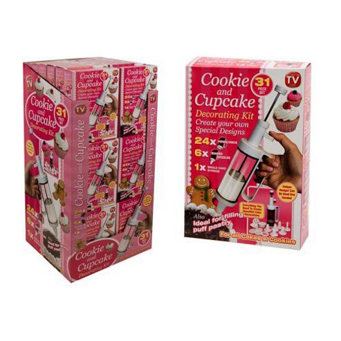 Image of Cookie And Cupcake Decorating Kit - 31 Piece Set Age 3yrs+