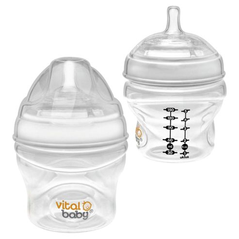 Image of Vital Baby Nurture Breast-like Feeding Bottle 150ml Twin Pack