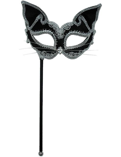 Image of Cat Mask On Stick