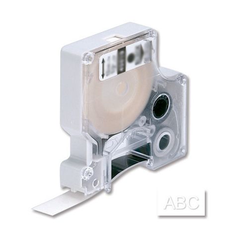 Image of Dymo D1 Tape For Electronic Labelmakers 12mmx7m White On Clear Ref 45020 S0720600