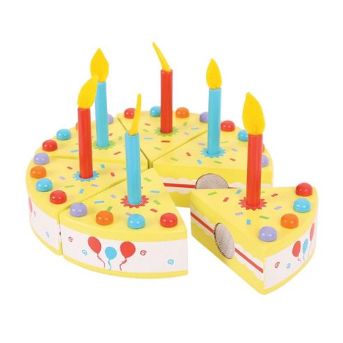 Image of Bigjigs Toys Bj448 Wooden Play Food Birthday Cake