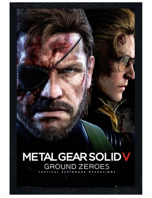 Image of Black Wooden Framed Metal Gear Solid V Ground Zeroes Poster