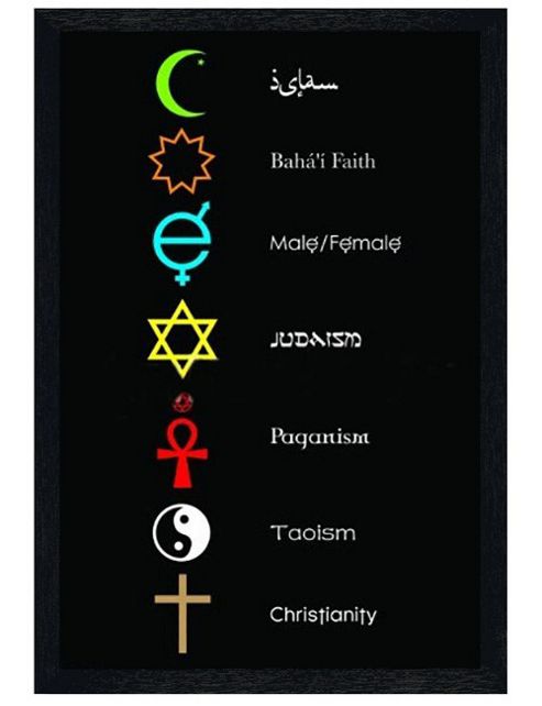 Image of Black Wooden Framed Co-exist Poster
