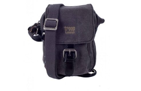 Image of Trp0213 Troop London Classic Canvas Across Body Bag Black