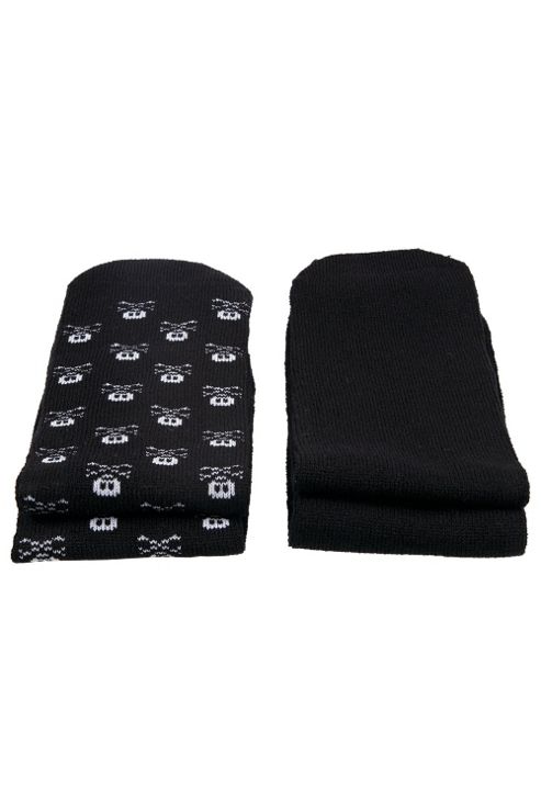 Image of Kids Patterned Ski Tube Socks - 2 Pack - Black