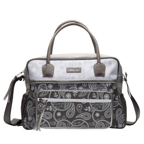 Image of Bebejou Grey Paisley Changing Bag