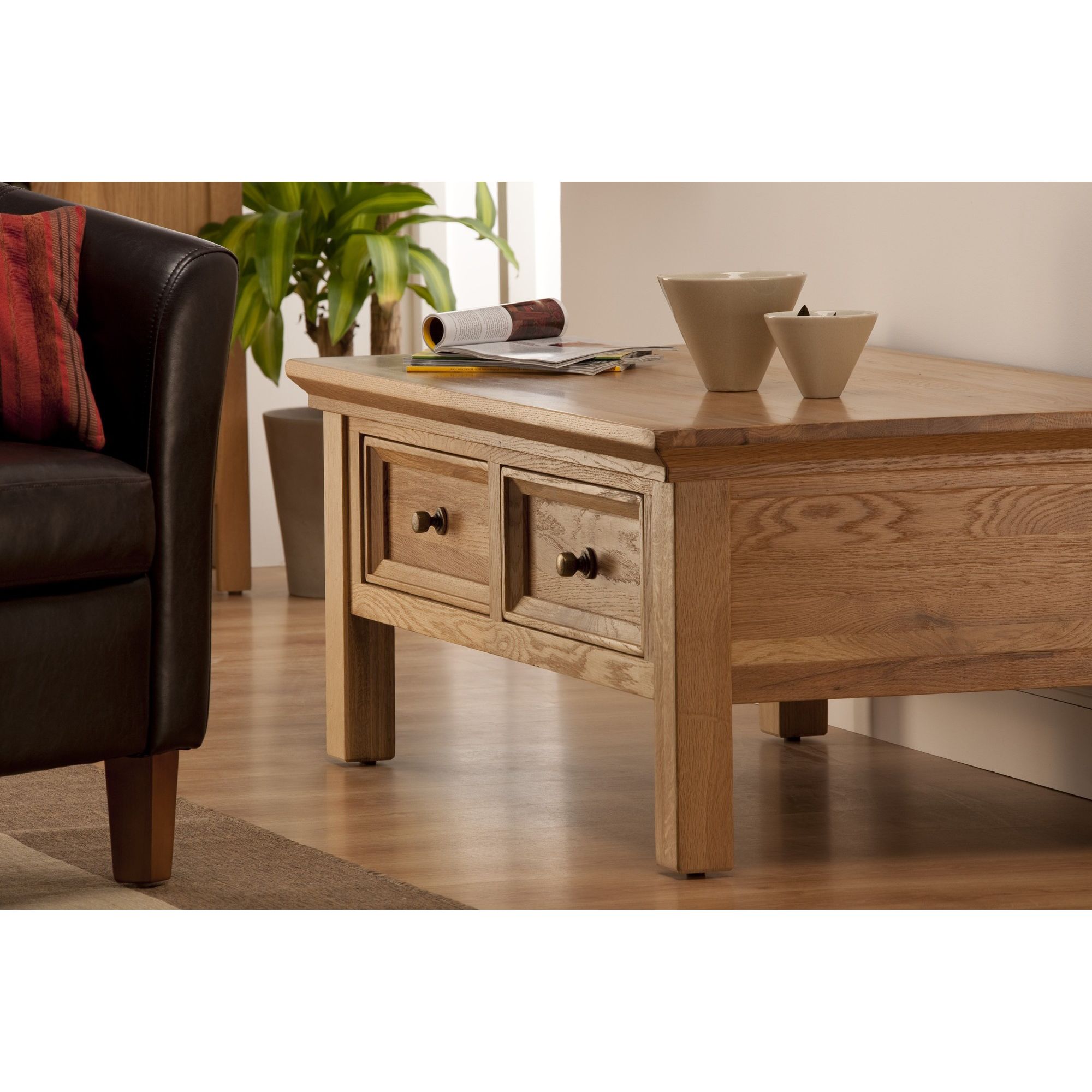 World Furniture Provence Four Drawer Coffee Table in Oak at Tesco Direct