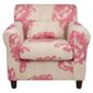 Lily Floral Accent Chair in Pink