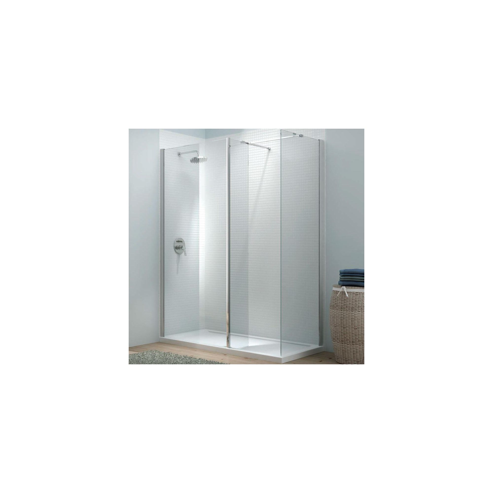 Merlyn Vivid Eight Cube Alcove Walk-In Shower Enclosure, 1700mm x 800mm, Low Profile Tray, 8mm Glass at Tescos Direct