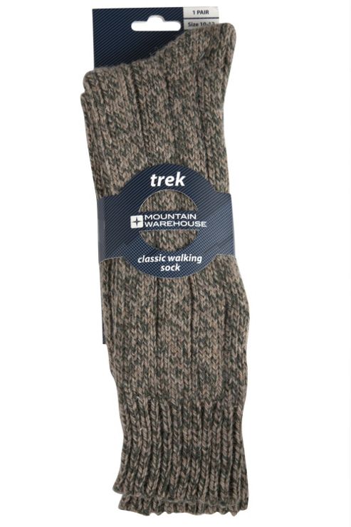Image of Trek Sock Walking Hiking Boot Trekking Warm Knee-high Socks 1 Pair - Green