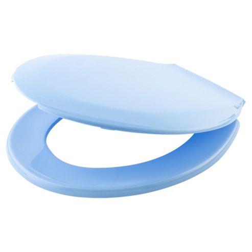 Image of Tesco Basic Plastic Toilet Seat, Blue